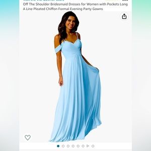 Genshun off the shoulder long chiffon from amazon